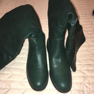 Hunter green boots